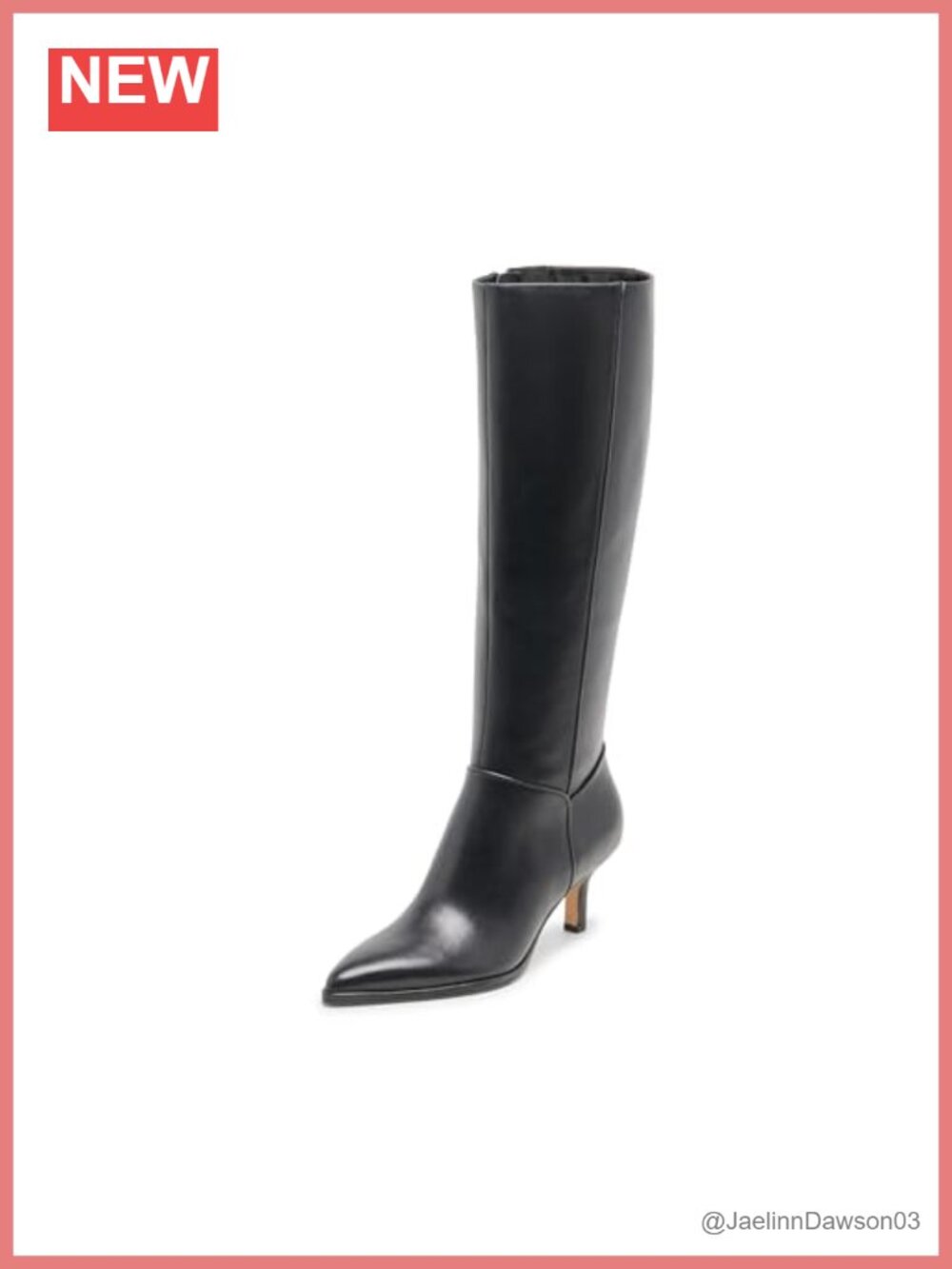 Dolce Vita Aldy Knee High Leather Boots Kitten Heel